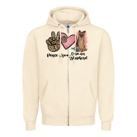 Sandshell peace love german shepherd Zipper Hoodie - JahusDesignShop