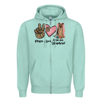 Seafoam peace love german shepherd Zipper Hoodie - JahusDesignShop
