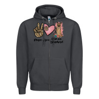 Smoke peace love german shepherd Zipper Hoodie - JahusDesignShop