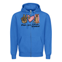True Royal peace love german shepherd Zipper Hoodie - JahusDesignShop