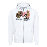 White peace love german shepherd Zipper Hoodie - JahusDesignShop
