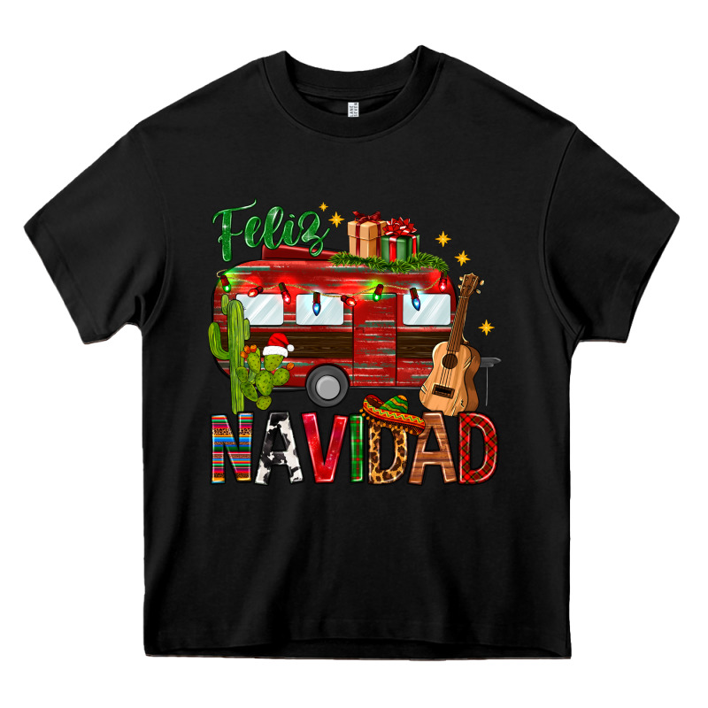 Feliz Navidad Christmas Mexico Heavy Core Tee by HowdyJamesFarm | Teevron