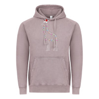 Vintage Zinc santa giraffe christmas color led Vintage Hoodie - linhVisuals