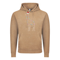 Vintage Coffee santa giraffe christmas color led Vintage Hoodie - linhVisuals
