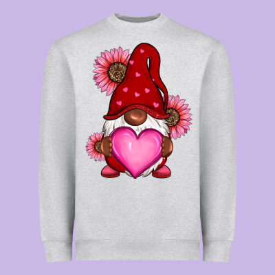 Valentine's Day Afro Gnome Heavyweight Sweatshirt Designed By Ranaportraitstore
