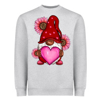 Heather Grey Valentine's Day afro gnome Heavyweight Sweatshirt - RanaPortraitStore