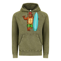 Vintage Olive surfing premium Vintage Hoodie - linhVisuals