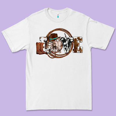 Western Love For Cowboys Olivia Premium Tee Designed By Oliviacreatesart