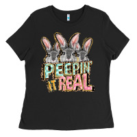 Black peepin' it real easter day Ladies Tee - FaDigitalArtStudio