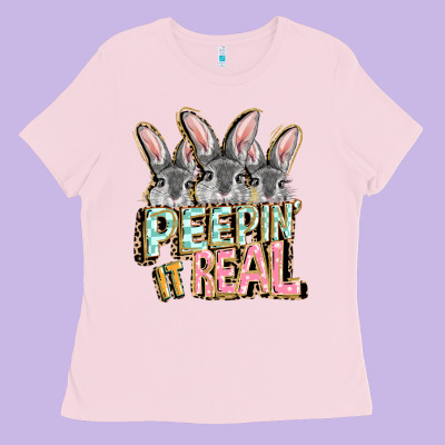 Peepin' It Real Easter Day Ladies Tee Designed By Fadigitalartstudio