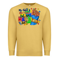 Antique Gold my child is non verbal but her mama aint afro hand rana Premium Sweatshirt - RanaPortraitStore