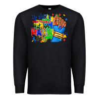 Black my child is non verbal but her mama aint afro hand rana Premium Sweatshirt - RanaPortraitStore
