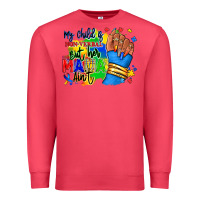 Cardinal my child is non verbal but her mama aint afro hand rana Premium Sweatshirt - RanaPortraitStore