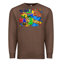 Chestnut my child is non verbal but her mama aint afro hand rana Premium Sweatshirt - RanaPortraitStore