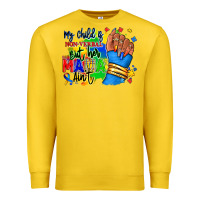 Lemon my child is non verbal but her mama aint afro hand rana Premium Sweatshirt - RanaPortraitStore