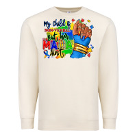 Sandshell my child is non verbal but her mama aint afro hand rana Premium Sweatshirt - RanaPortraitStore