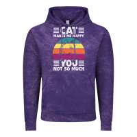 Cloud Purple Funny Cat Lover Sarcastic Cat Memes Vintage Hoodie - linhVisuals