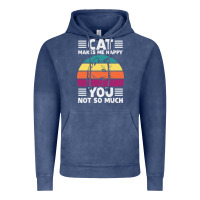 Vintage Denim Funny Cat Lover Sarcastic Cat Memes Vintage Hoodie - linhVisuals