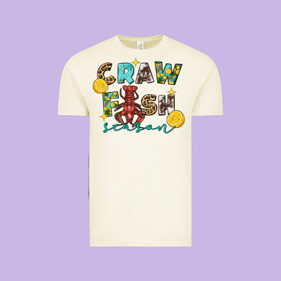 Crawfish Season 2 Vintage Tee Designed By Fadigitalartstudio