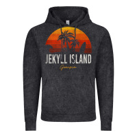Vintage Black jekyll island beach georgia ga palms vacation surf sundown tank top Vintage Hoodie - linhVisuals