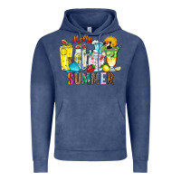 Vintage Denim hello summer drink Vintage Hoodie - CowhideDigitalArt