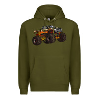 Army Green monster truck Premium Hoodie - Artiststas