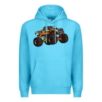Ocean Blue monster truck Premium Hoodie - Artiststas