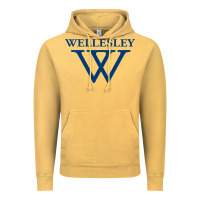 Vintage Mustard Wellesley College Vintage Hoodie - linhVisuals