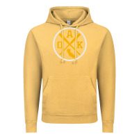 Vintage Mustard retro oakland baseball emblem vintage oak premium Vintage Hoodie - linhVisuals