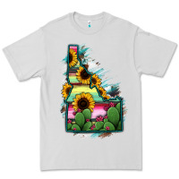 Dove Grey Idaho Map Sunflower Cactus Serape Premium Tee - RanaPortraitStore
