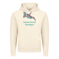 Vintage Artic san juan islands upward orca killer whale native american raglan baseb Vintage Hoodie - linhVisuals
