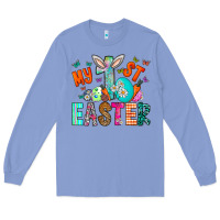Colony Blue My 1st Easter Long Sleeve Tee - CowhideDigitalArt