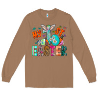 Toasted Coconut My 1st Easter Long Sleeve Tee - CowhideDigitalArt