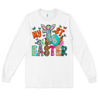 White My 1st Easter Long Sleeve Tee - CowhideDigitalArt