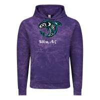 Cloud Purple sitka alaska native american tribal orca killer whale raglan baseball Vintage Hoodie - linhVisuals