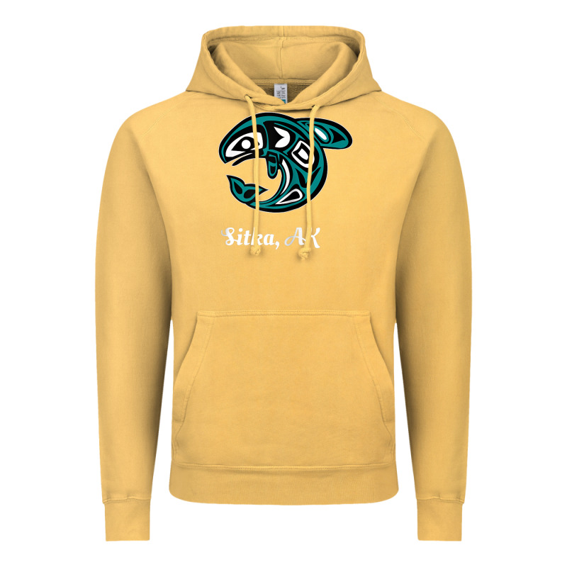 Sitka Alaska Native American Tribal Orca Killer Whale Raglan Baseball Vintage Hoodie by linhVisuals | Teevron