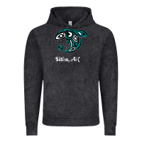 Vintage Black sitka alaska native american tribal orca killer whale raglan baseball Vintage Hoodie - linhVisuals