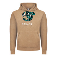 Vintage Coffee sitka alaska native american tribal orca killer whale raglan baseball Vintage Hoodie - linhVisuals