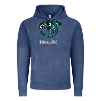Vintage Denim sitka alaska native american tribal orca killer whale raglan baseball Vintage Hoodie - linhVisuals