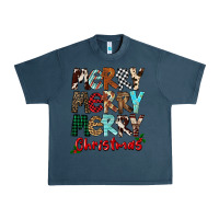 Midnight Navy Merry Christmas Urban Heavy Tee - FaDigitalArtStudio