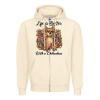 Sandshell life is better with a chihuahua Zipper Hoodie - JahusDesignShop