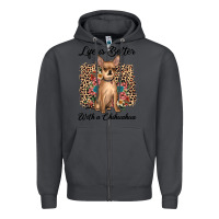 Smoke life is better with a chihuahua Zipper Hoodie - JahusDesignShop