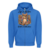 True Royal life is better with a chihuahua Zipper Hoodie - JahusDesignShop
