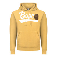 Vintage Mustard bape text Vintage Hoodie - linhVisuals