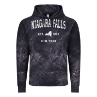 Cloud Black niagara falls new york ny vintage athletic sports design t shirt Vintage Hoodie - linhVisuals