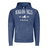 Vintage Denim niagara falls new york ny vintage athletic sports design t shirt Vintage Hoodie - linhVisuals
