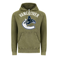 Vintage Olive canucks white Vintage Hoodie - linhVisuals