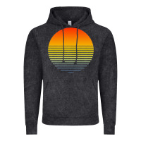 Vintage Black retro sunset Vintage Hoodie - linhVisuals