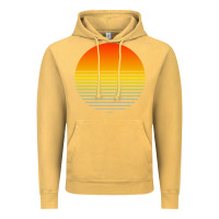 Vintage Mustard retro sunset Vintage Hoodie - linhVisuals