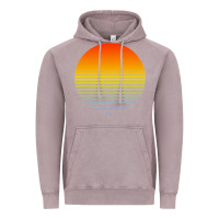 Vintage Zinc retro sunset Vintage Hoodie - linhVisuals